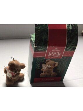 Vintage Hallmark Beary Good Deal Keepsake Ornament 1990